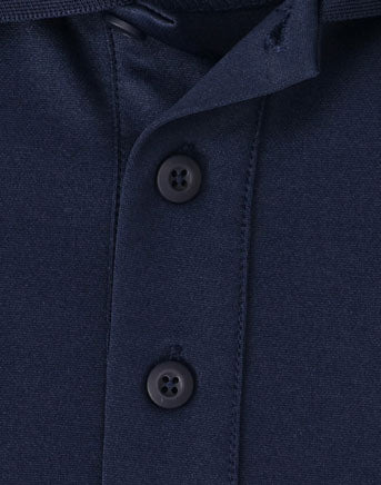 Mens Sustainable Poly/Cotton Contrast Ss Polo - Navy/White - View