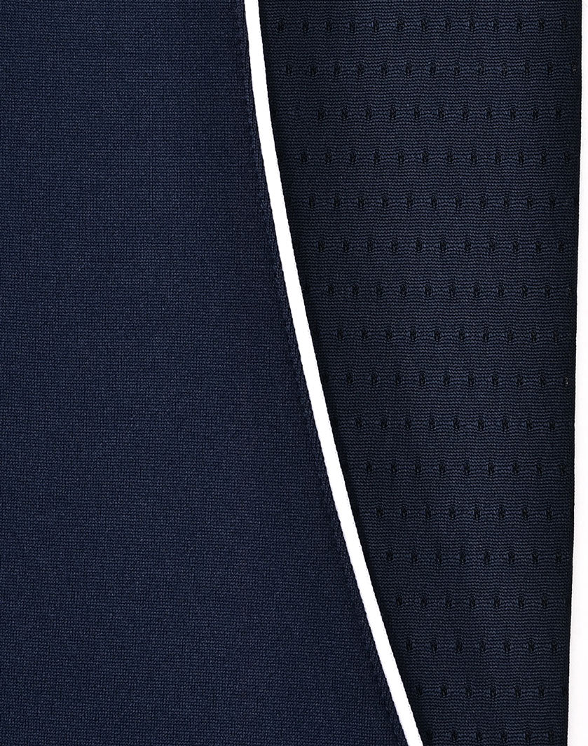 Mens Sustainable Poly/Cotton Contrast Ss Polo - Navy/White - View
