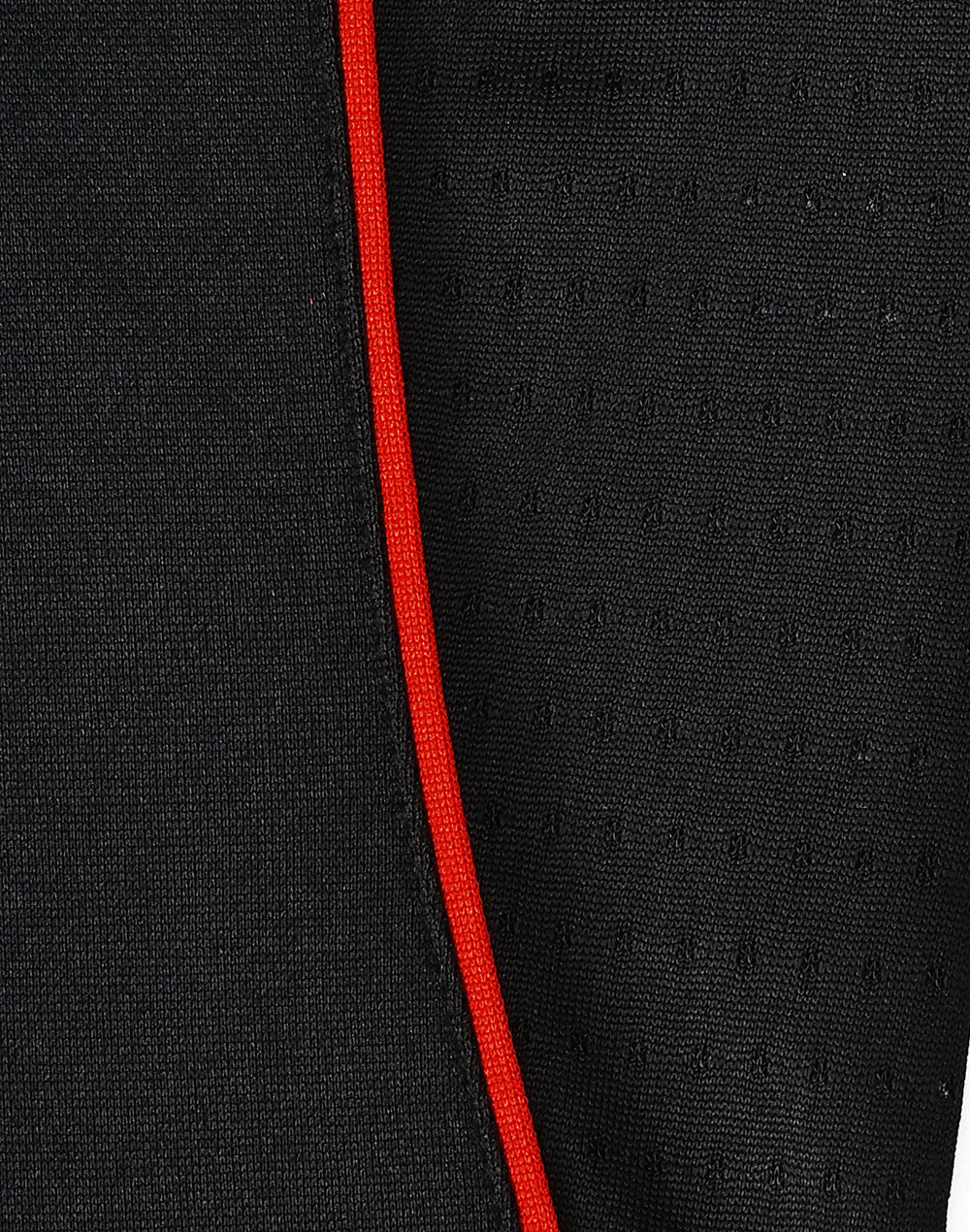 Ladies Sustainable Poly/Cotton Contrast Ss Polo - Black/Red - View