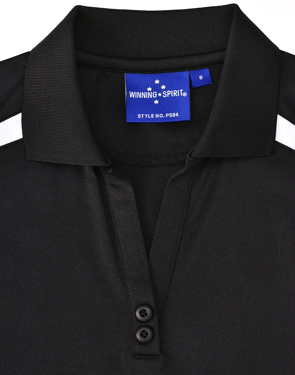 Ladies Sustainable Poly/Cotton Contrast Ss Polo - Black/White - View