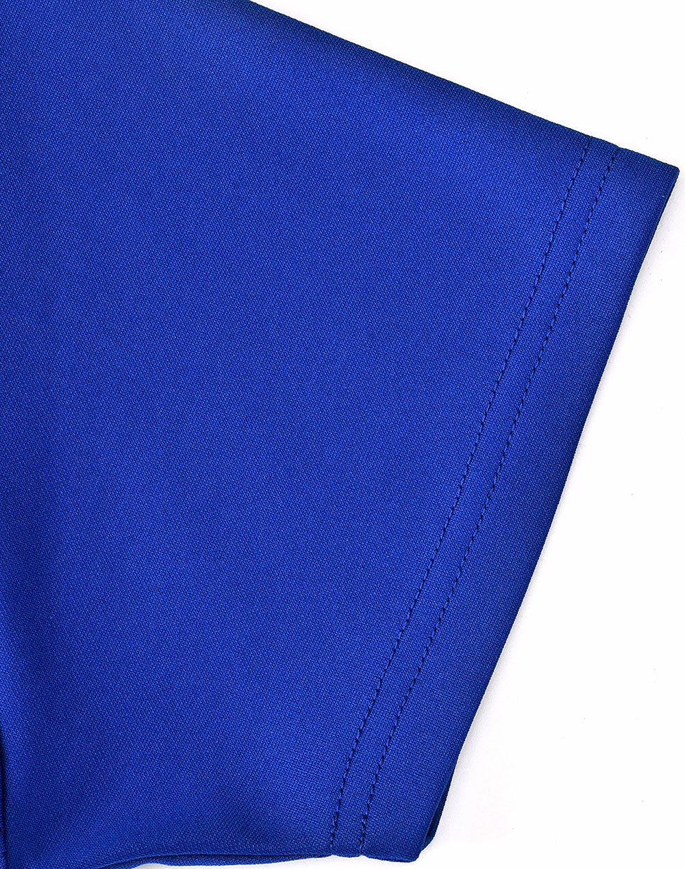 Ladies Sustainable Poly/Cotton Contrast Ss Polo - Electric Blue/White - View