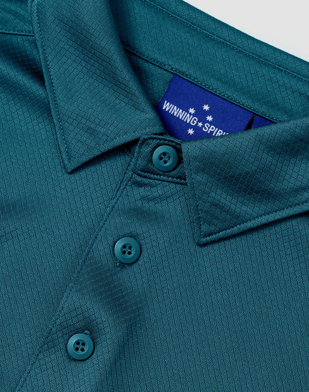 Sustainable Jacquard Knit Polo Men's - Atlantic - View
