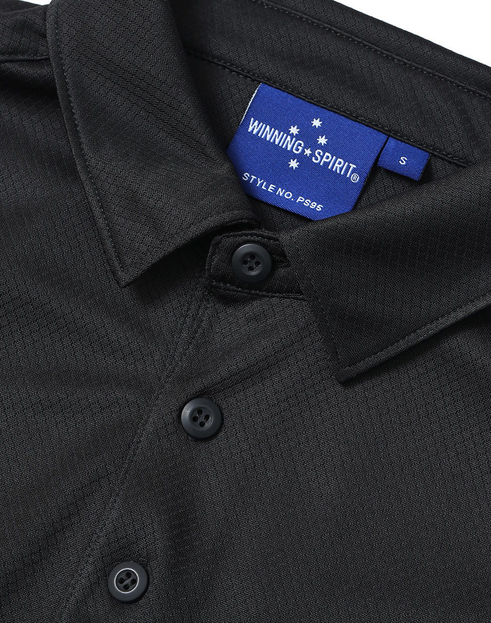 Sustainable Jacquard Knit Polo Men's - Coal - View