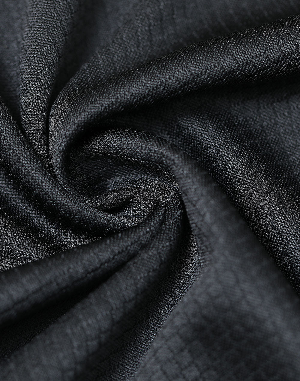 Sustainable Jacquard Knit Polo Men's - Coal - Fabric