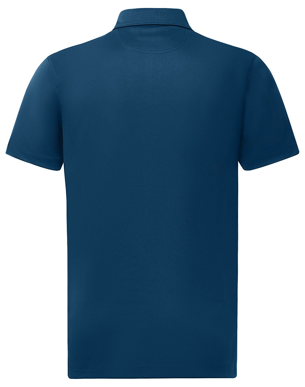 Sustainable Jacquard Knit Polo Men's - Crew Navy - Back