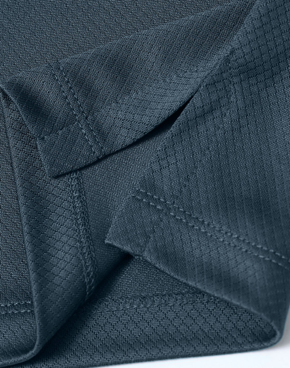 Sustainable Jacquard Knit Polo Men's - Slate Blue - View