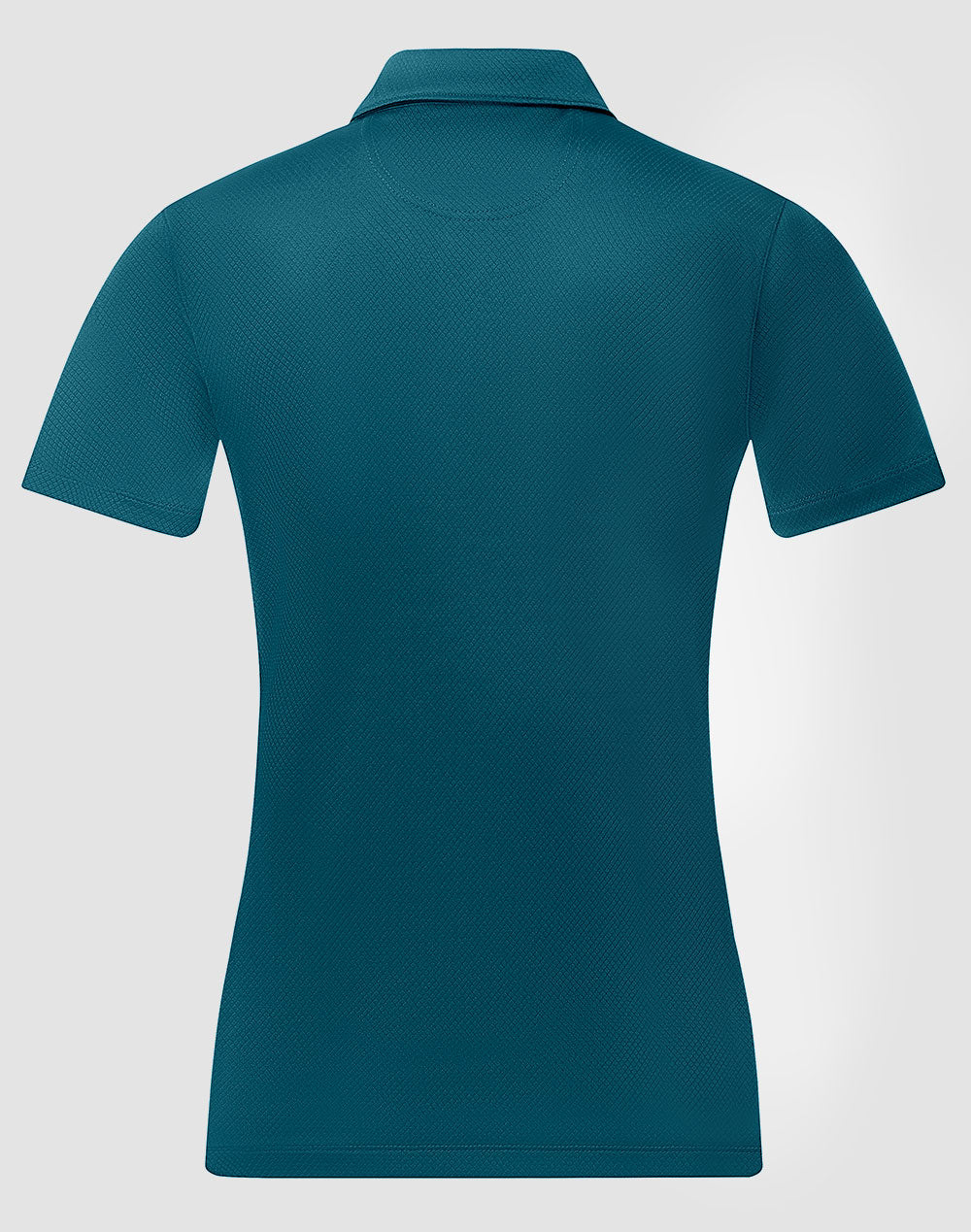 Sustainable Jacquard Knit Polo Ladies - Atlantic - Back