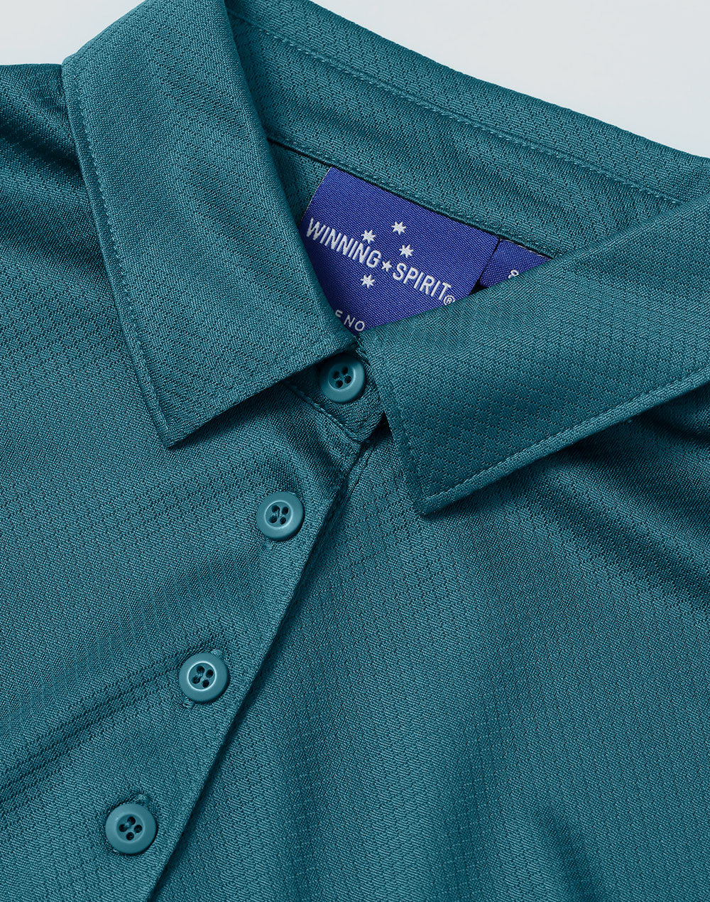 Sustainable Jacquard Knit Polo Ladies - Atlantic - View