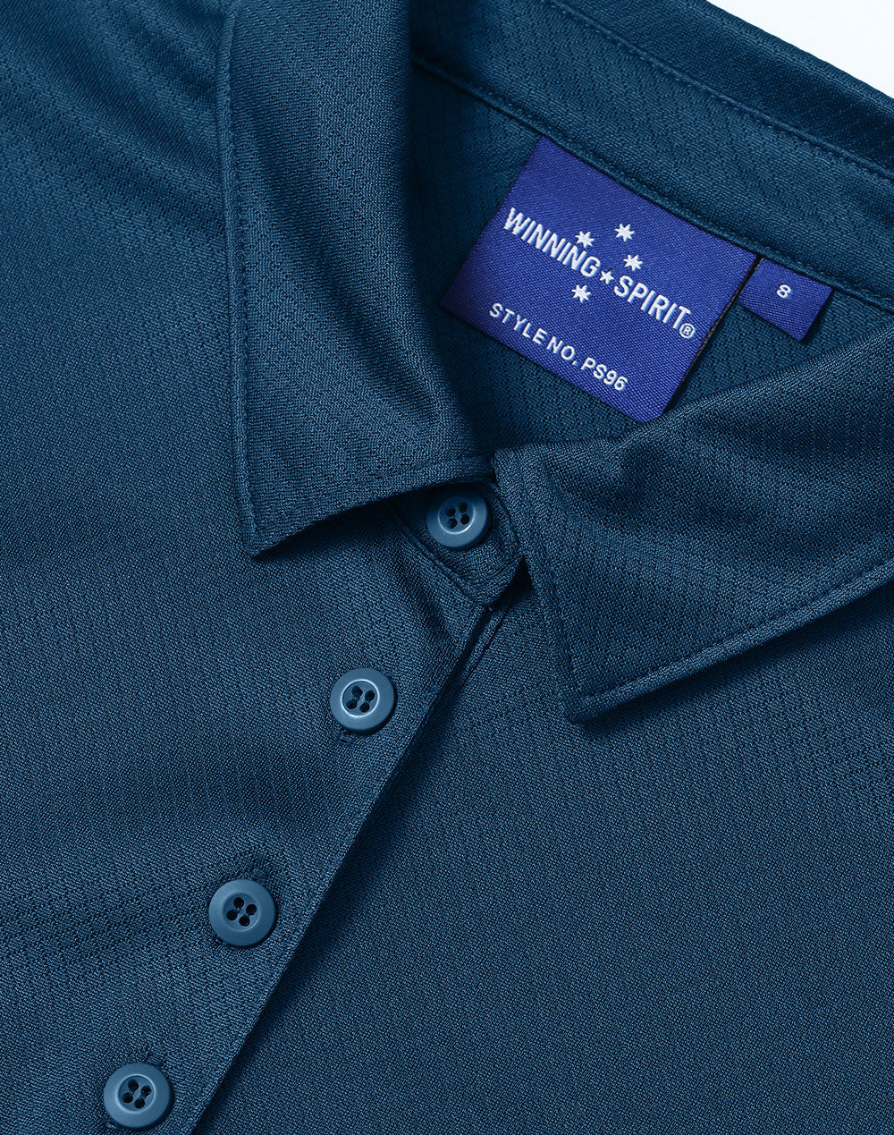 Sustainable Jacquard Knit Polo Ladies - Crew Navy - View
