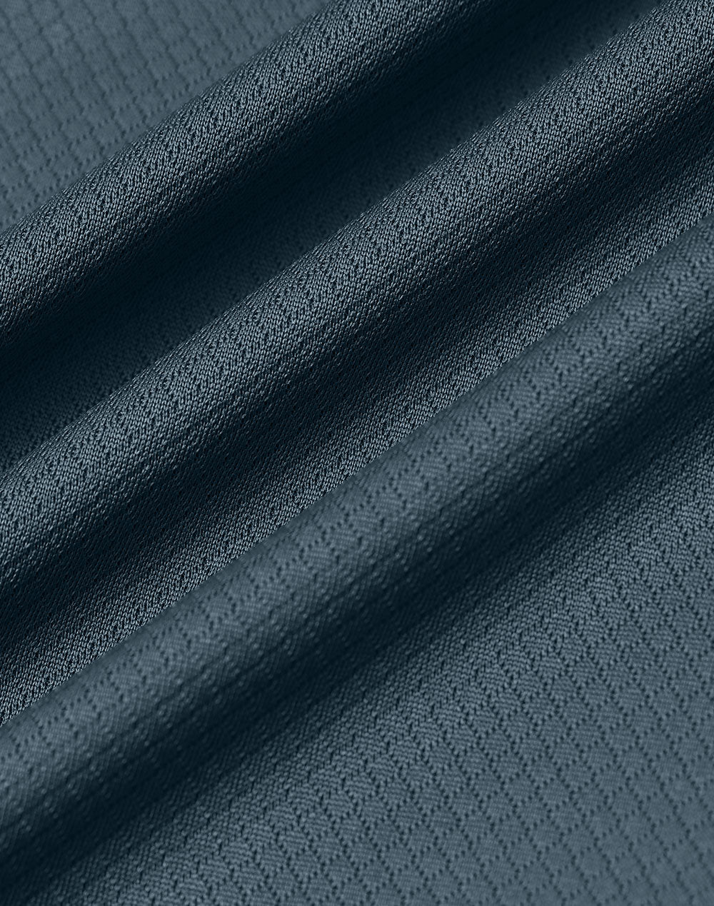Sustainable Jacquard Knit Polo Ladies - Slate Blue - Fabric