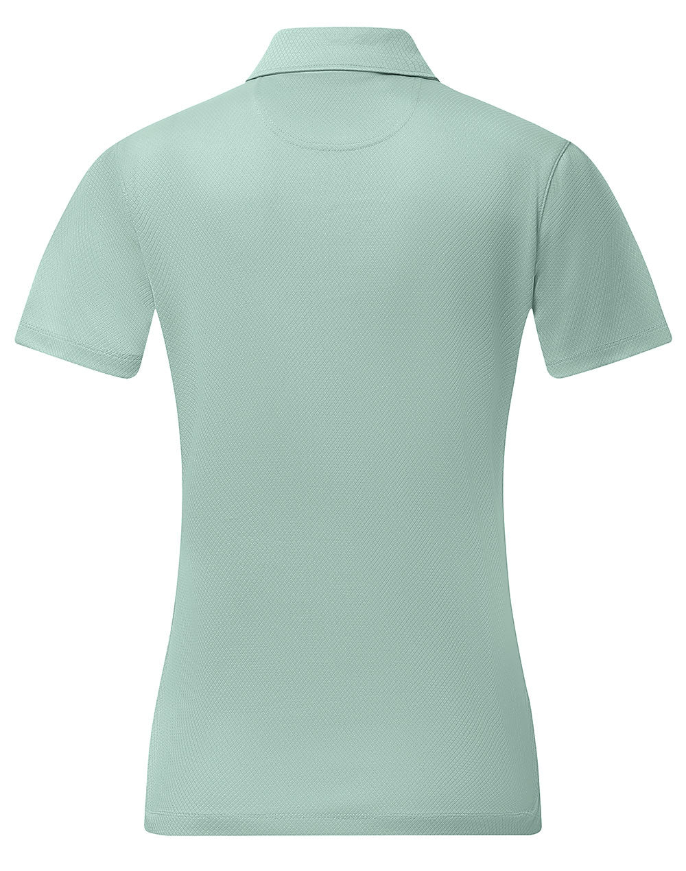 Sustainable Jacquard Knit Polo Ladies - Soft Mint - Back