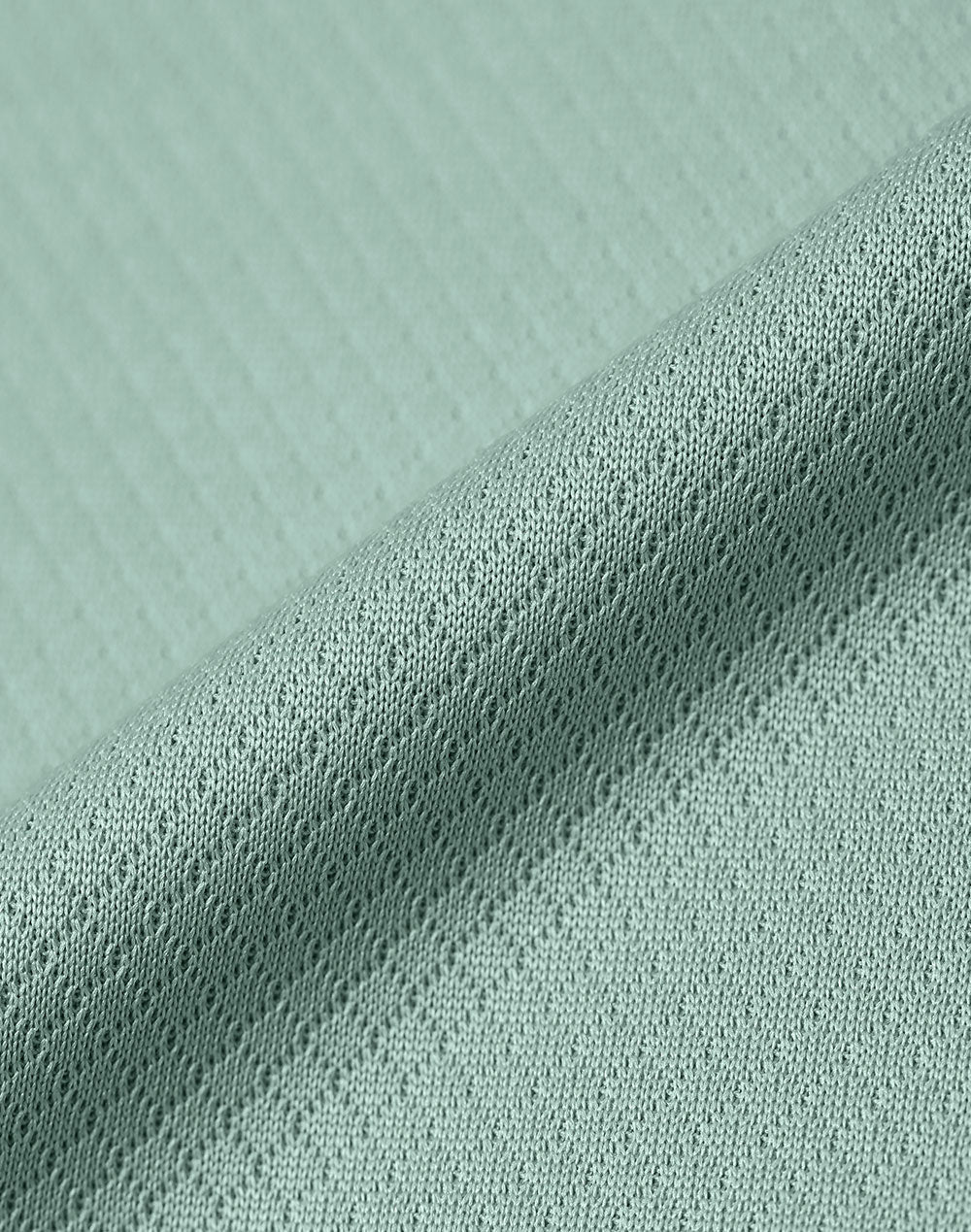 Sustainable Jacquard Knit Polo Ladies - Soft Mint - Fabric