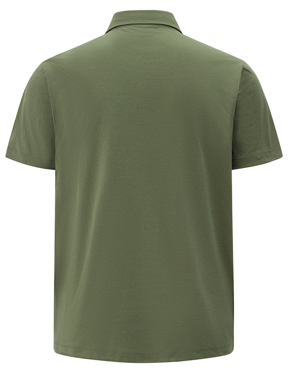 Mens High Performance Graphene Polo - Olive Green - Back