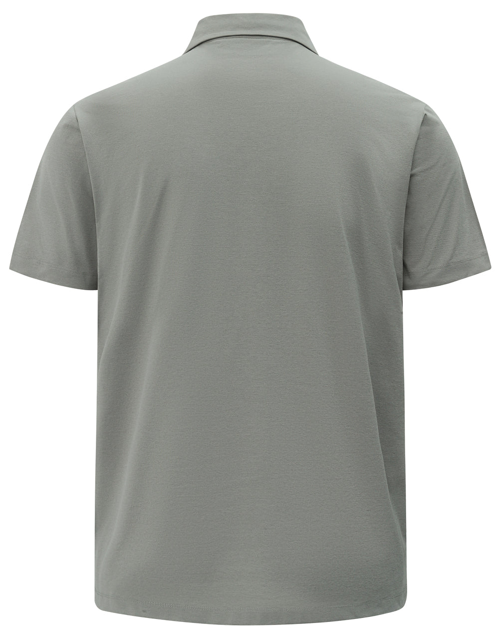 Mens High Performance Graphene Polo - Silver Grey - Back
