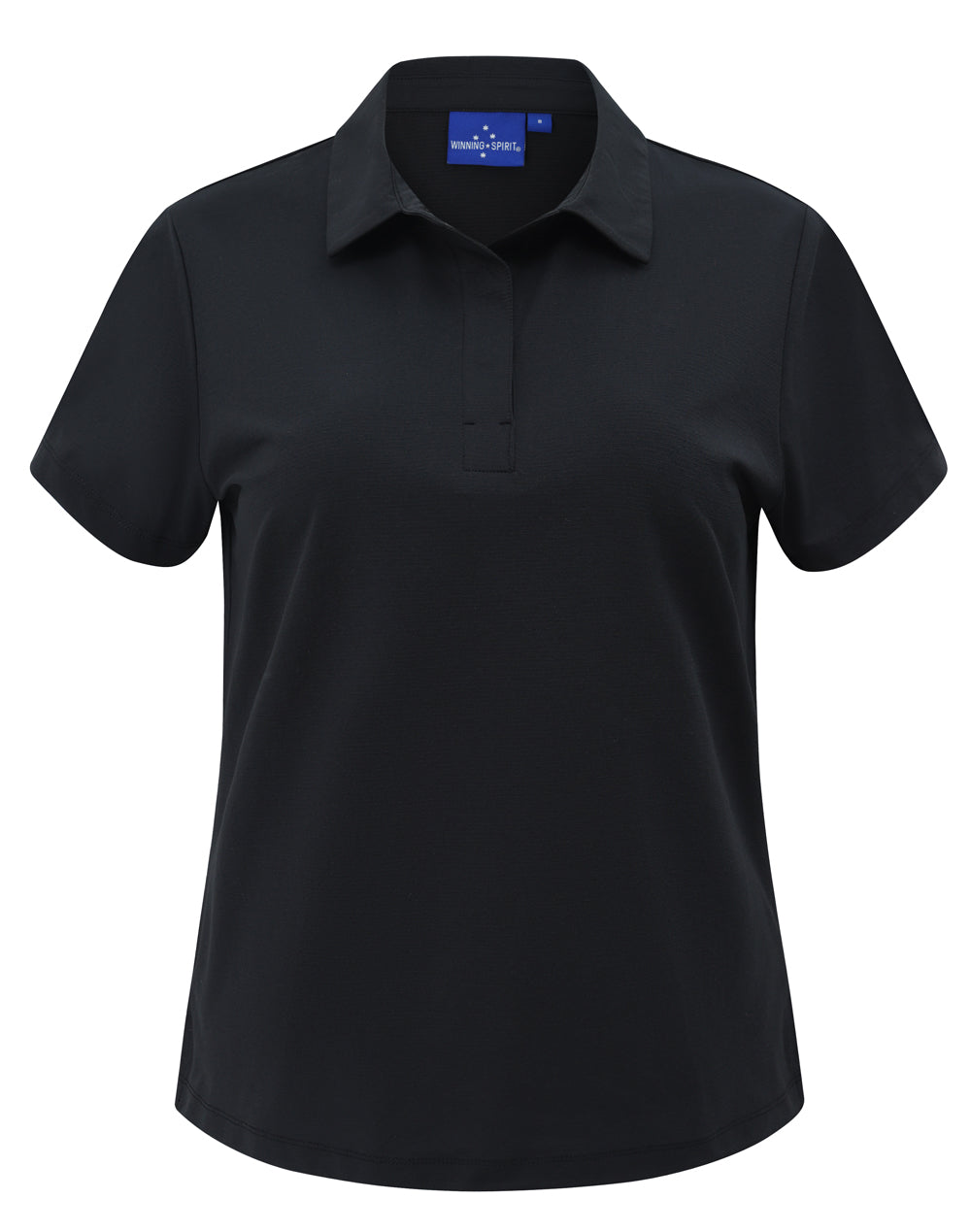 Womens High Performance Graphene Polo - Black - Front