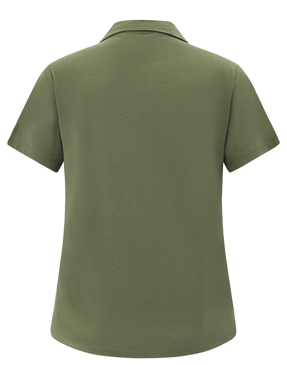 Womens High Performance Graphene Polo - Olive Green - Back