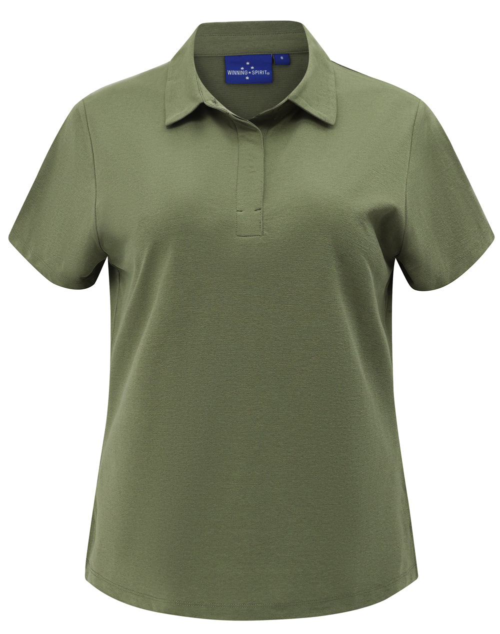 Womens High Performance Graphene Polo - Olive Green - Front