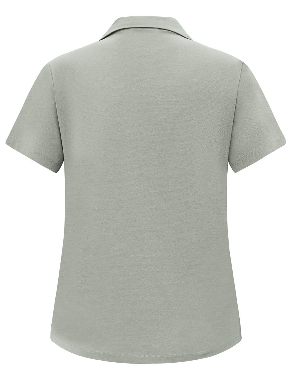 Womens High Performance Graphene Polo - Silver Grey - Back