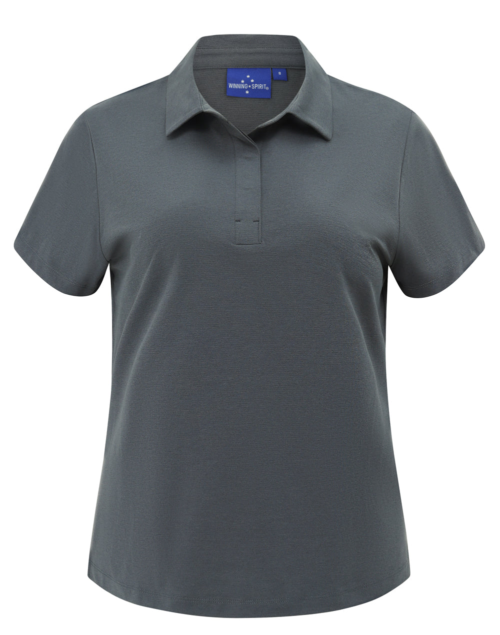 Womens High Performance Graphene Polo - Storm Grey - Front