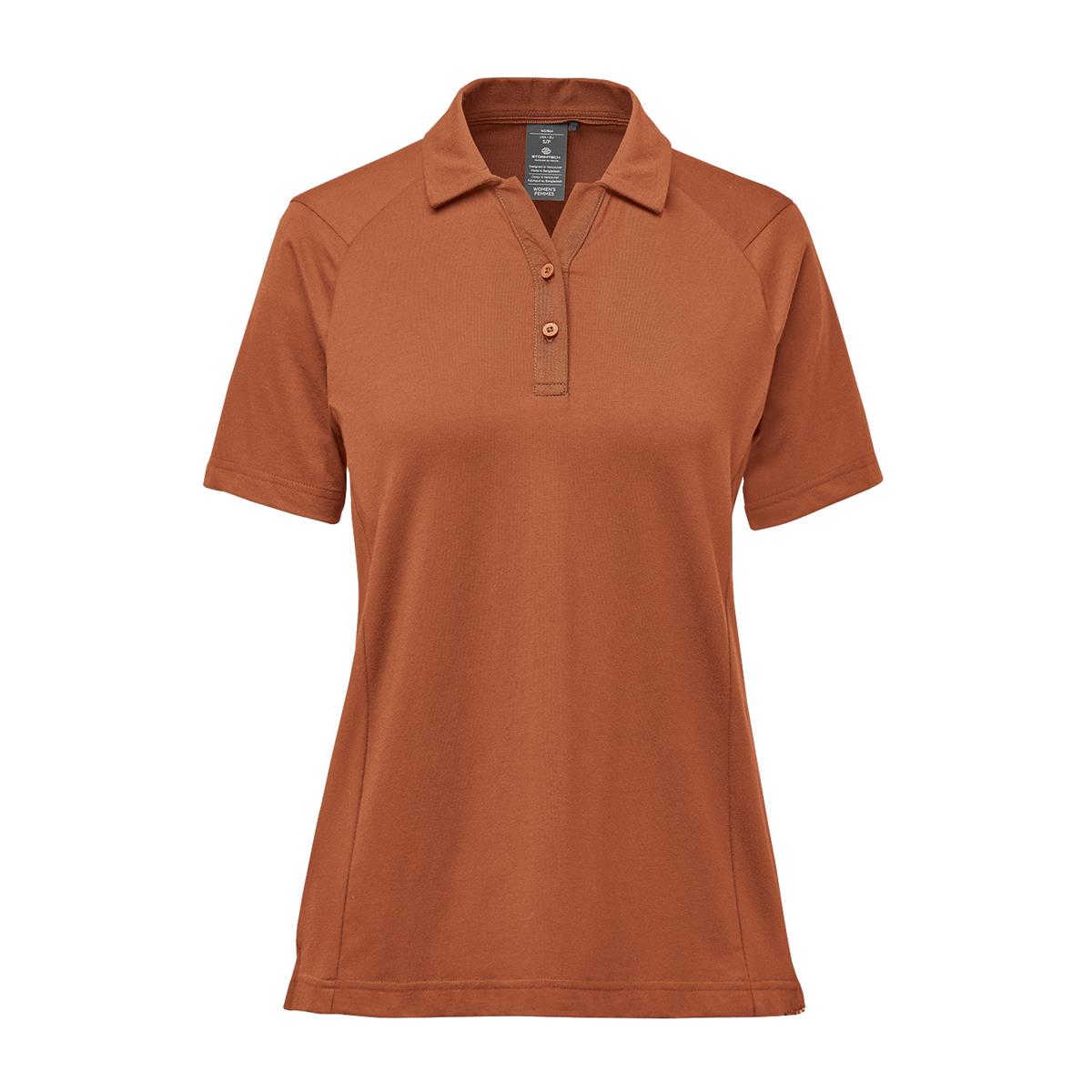 Women's Oasis Polo - Rust - Front