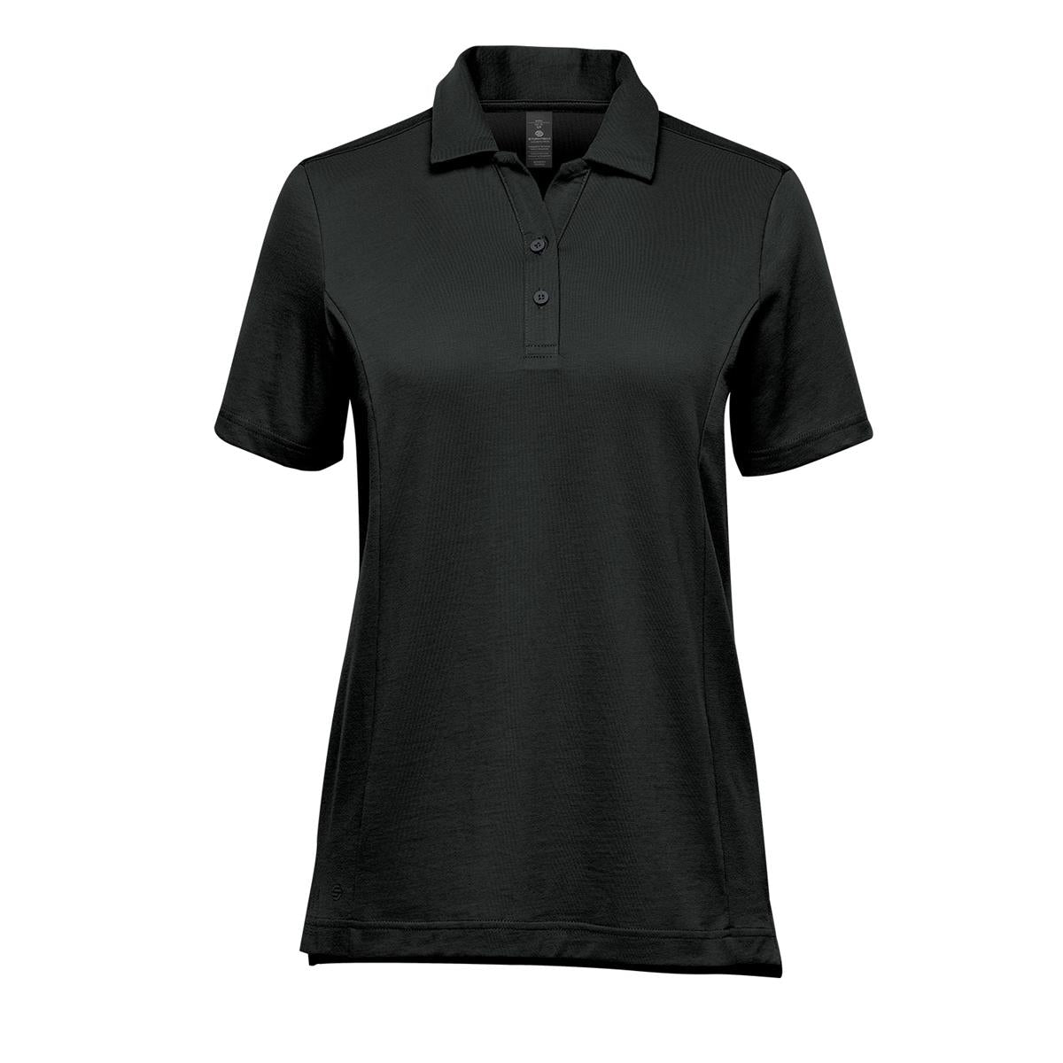 Women's Nevada Micro Pique Polo - Black - Front