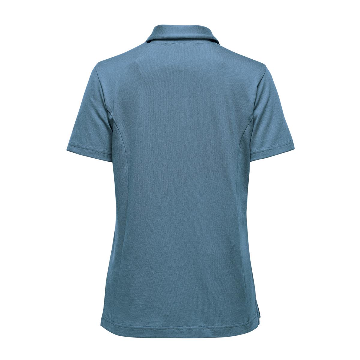 Women's Nevada Micro Pique Polo - Retro Blue - Back