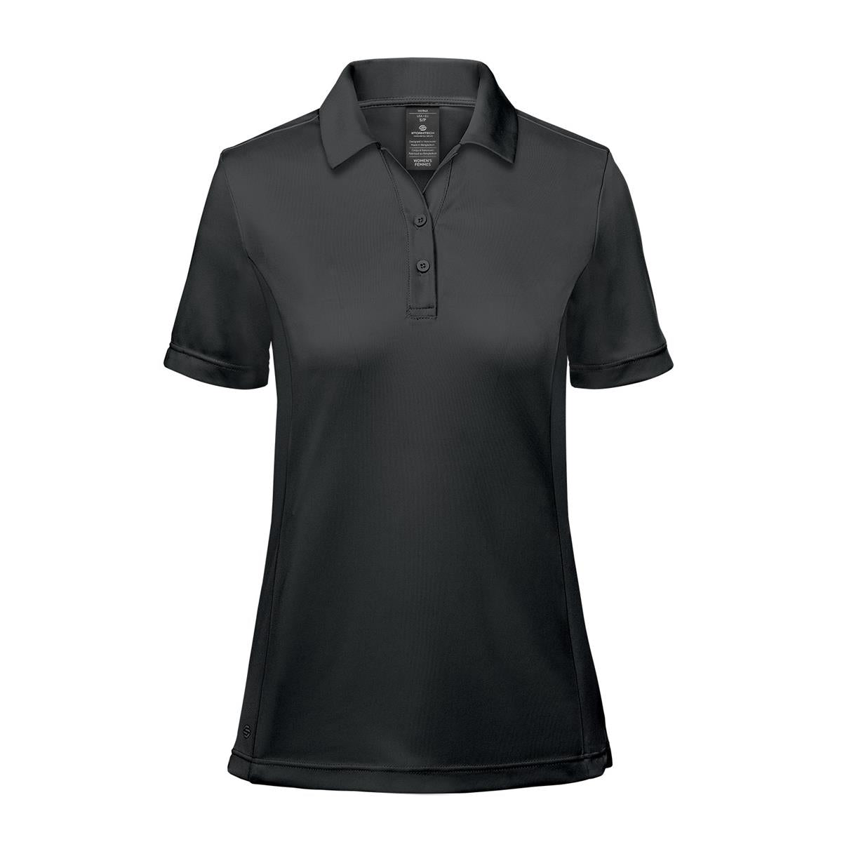Women's Monterey Polo - Black - Front