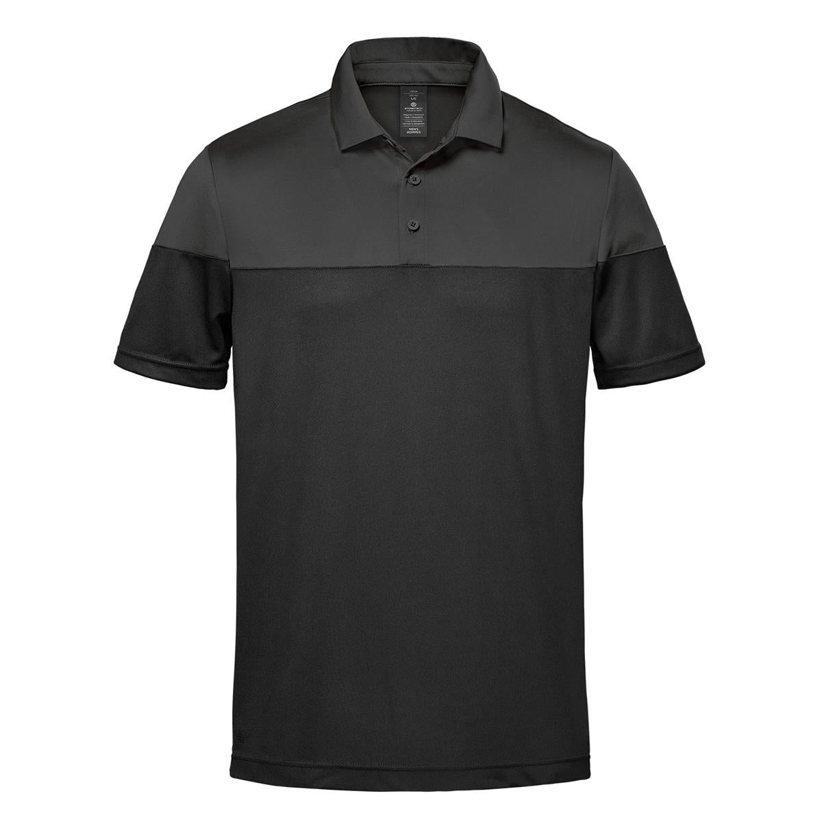 Men's Monterey Two-Tone Polo - Granite / Black - Front