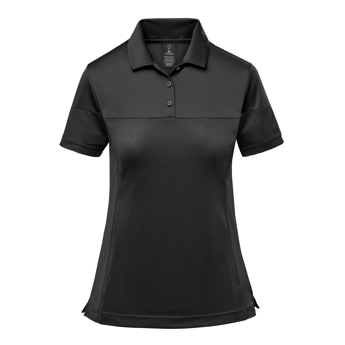 Women's Monterey Two-Tone Polo - Granite / Black - Front