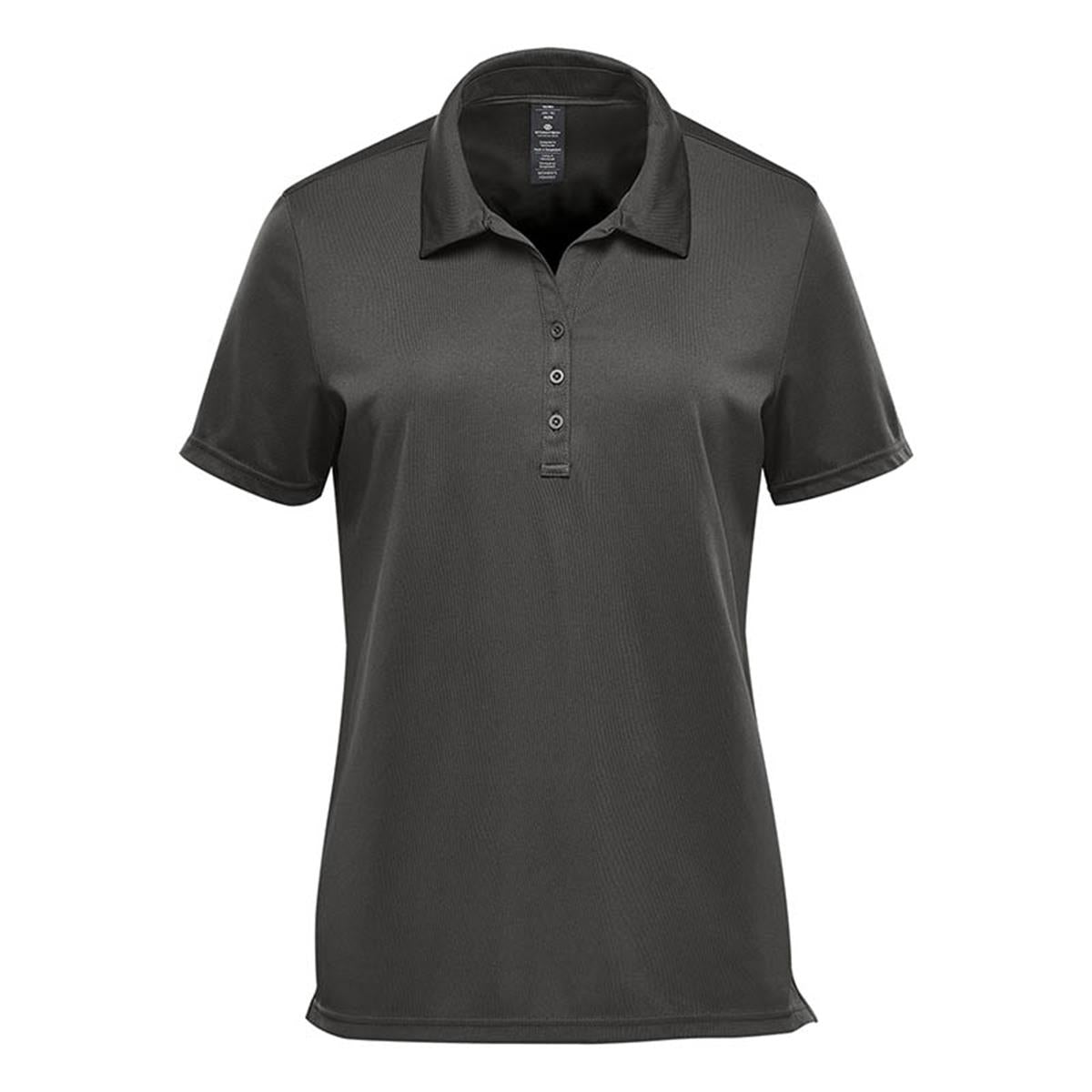 Women's Treeline Performance Short Sleeve Polo - Graphite - Front