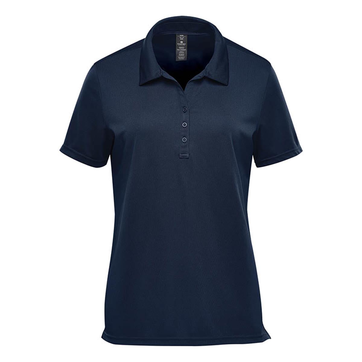 Women's Treeline Performance Short Sleeve Polo - Navy - Front