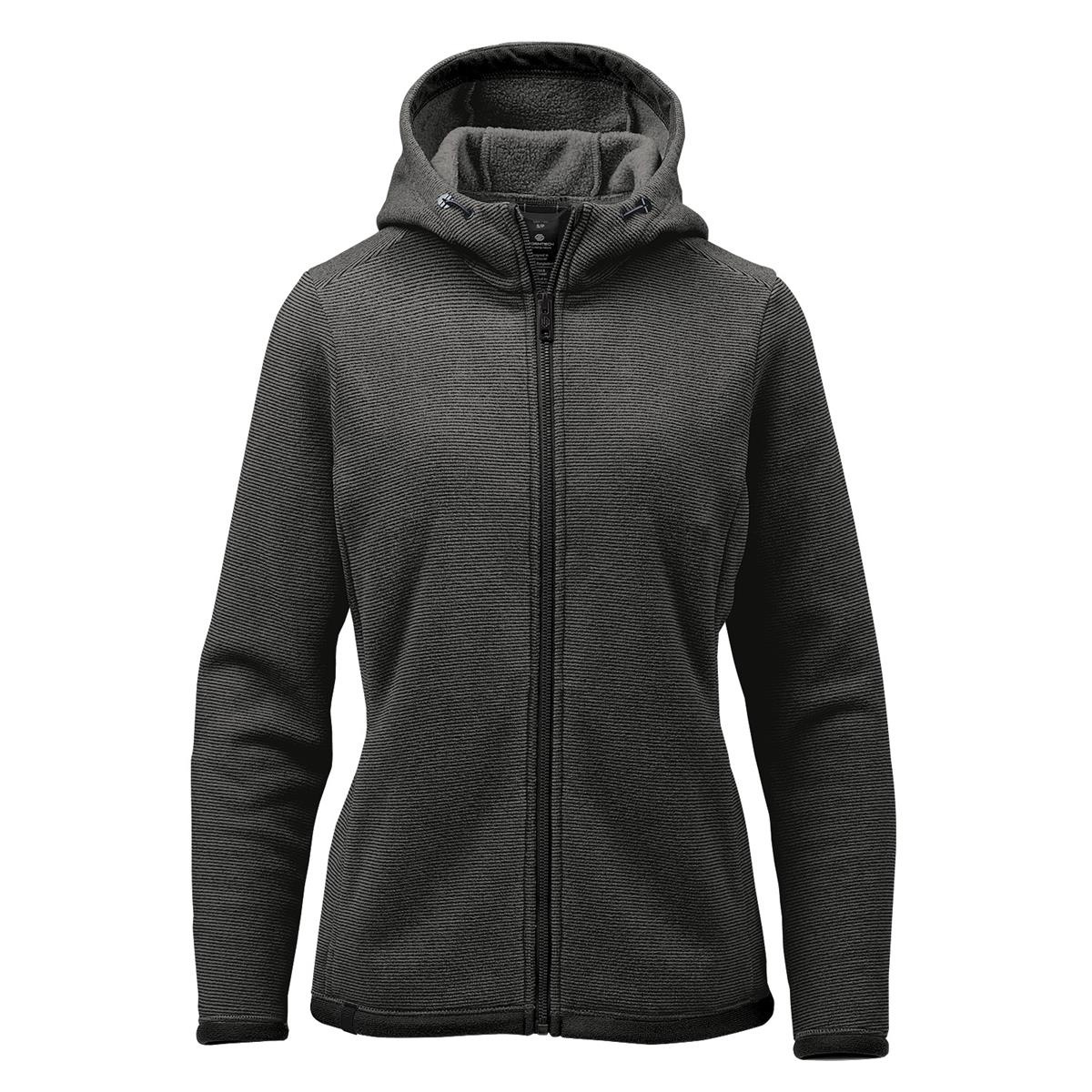 Women's Medusa Fleece Hoody - Charcoal Stripe - Front