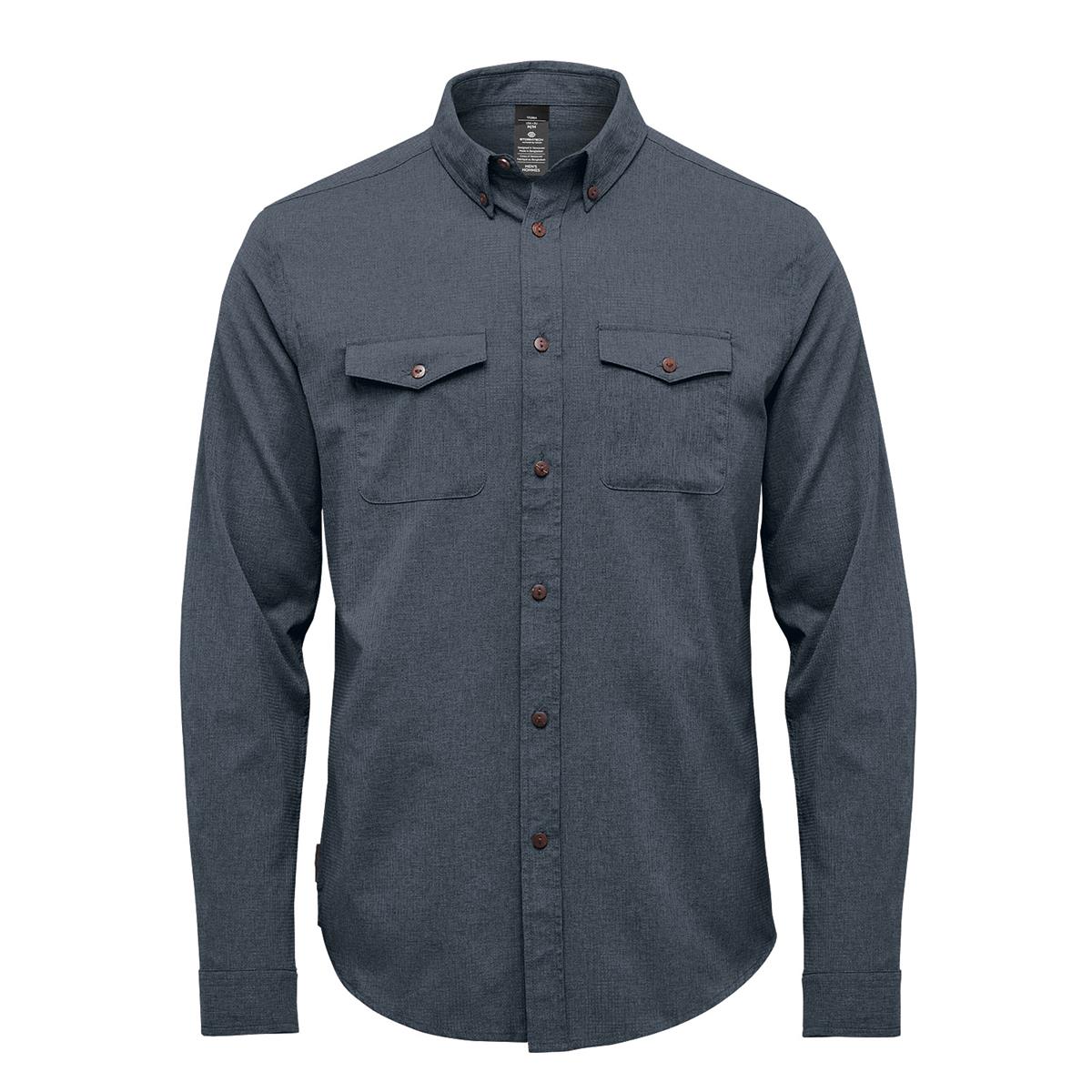 Men's Azores Quick Dry Shirt - Dark Denim Heather - Front