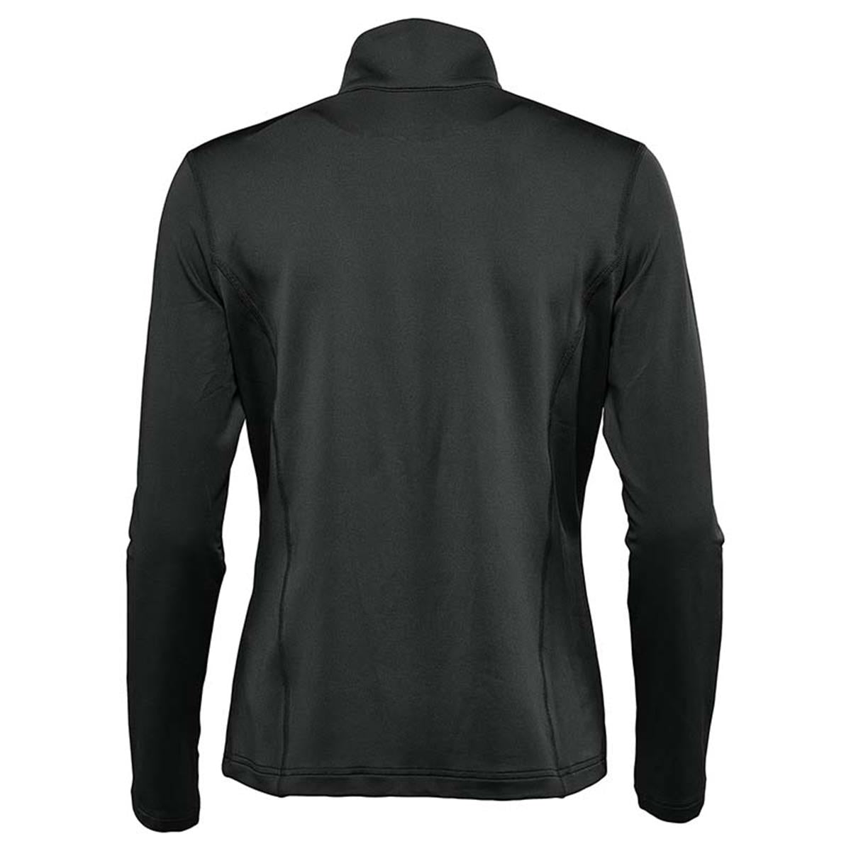 Women's Augusta 1/4 Zip Long Sleeve - Black - Back