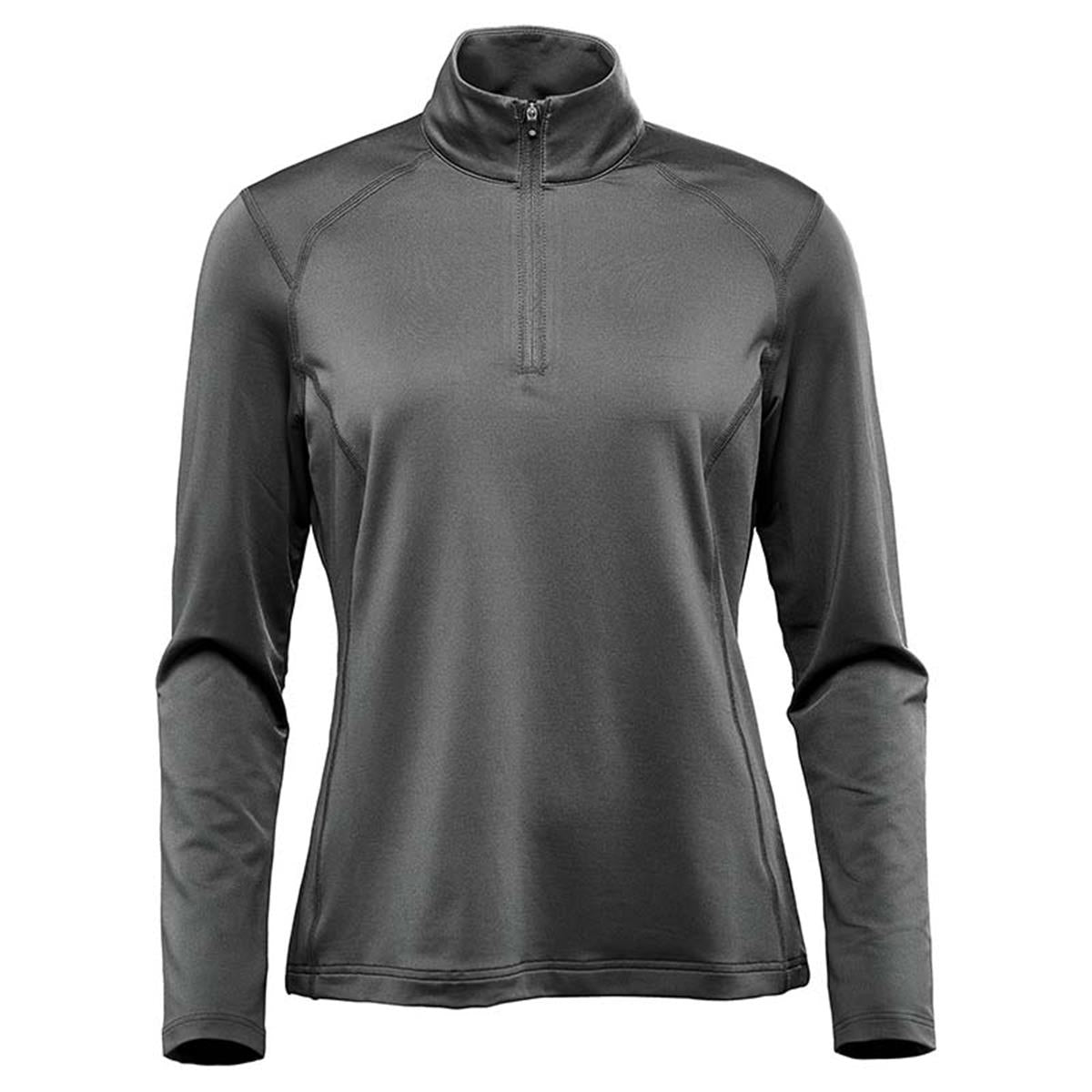 Women's Augusta 1/4 Zip Long Sleeve - Graphite - Front