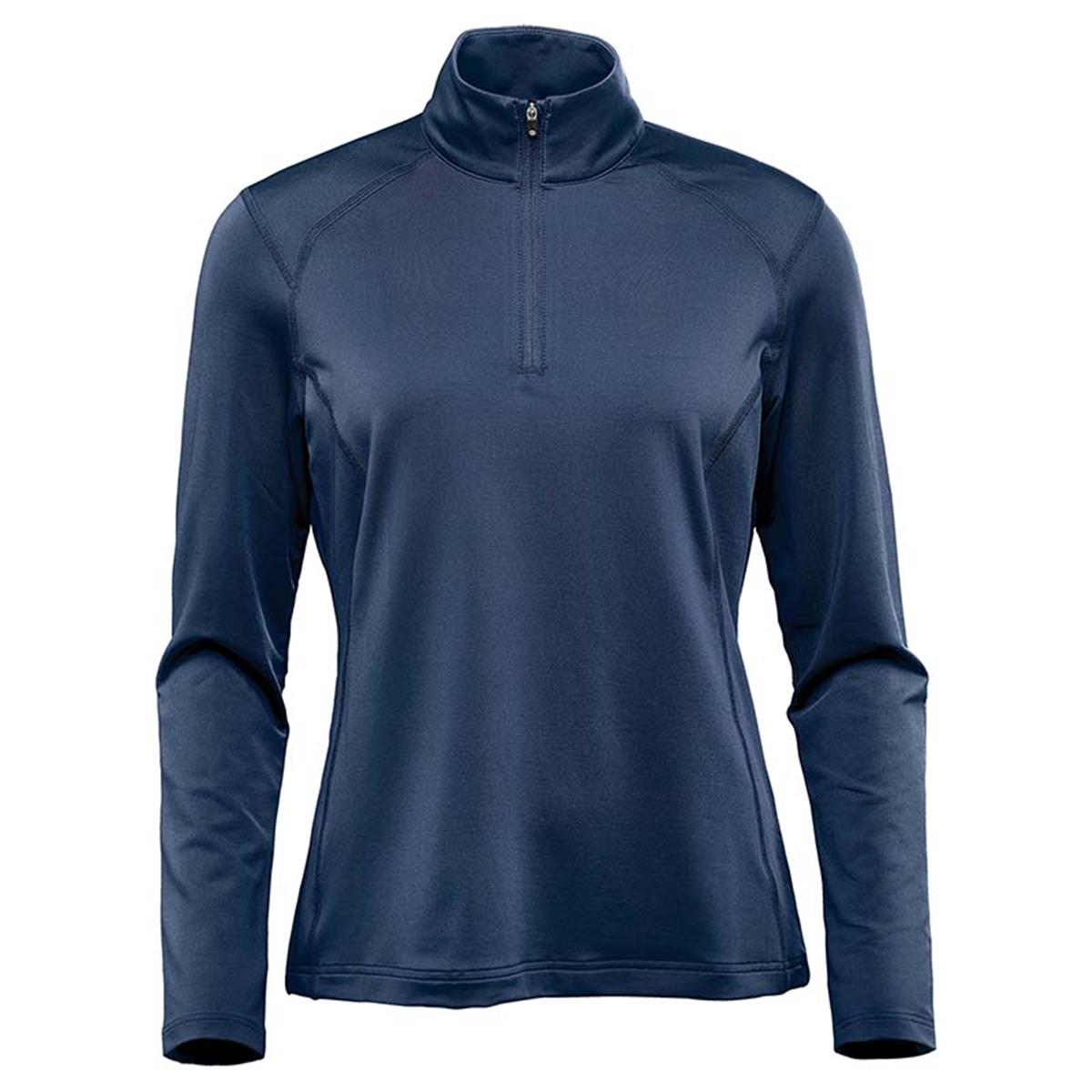 Women's Augusta 1/4 Zip Long Sleeve - Navy - Front