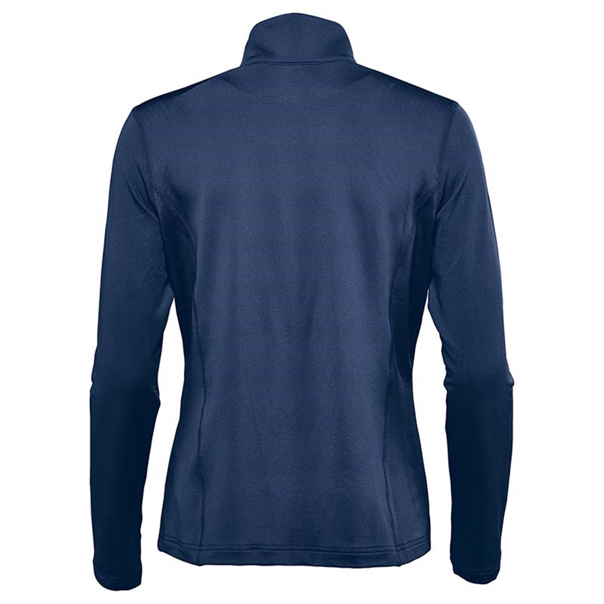 Women's Augusta 1/4 Zip Long Sleeve - Navy - Back