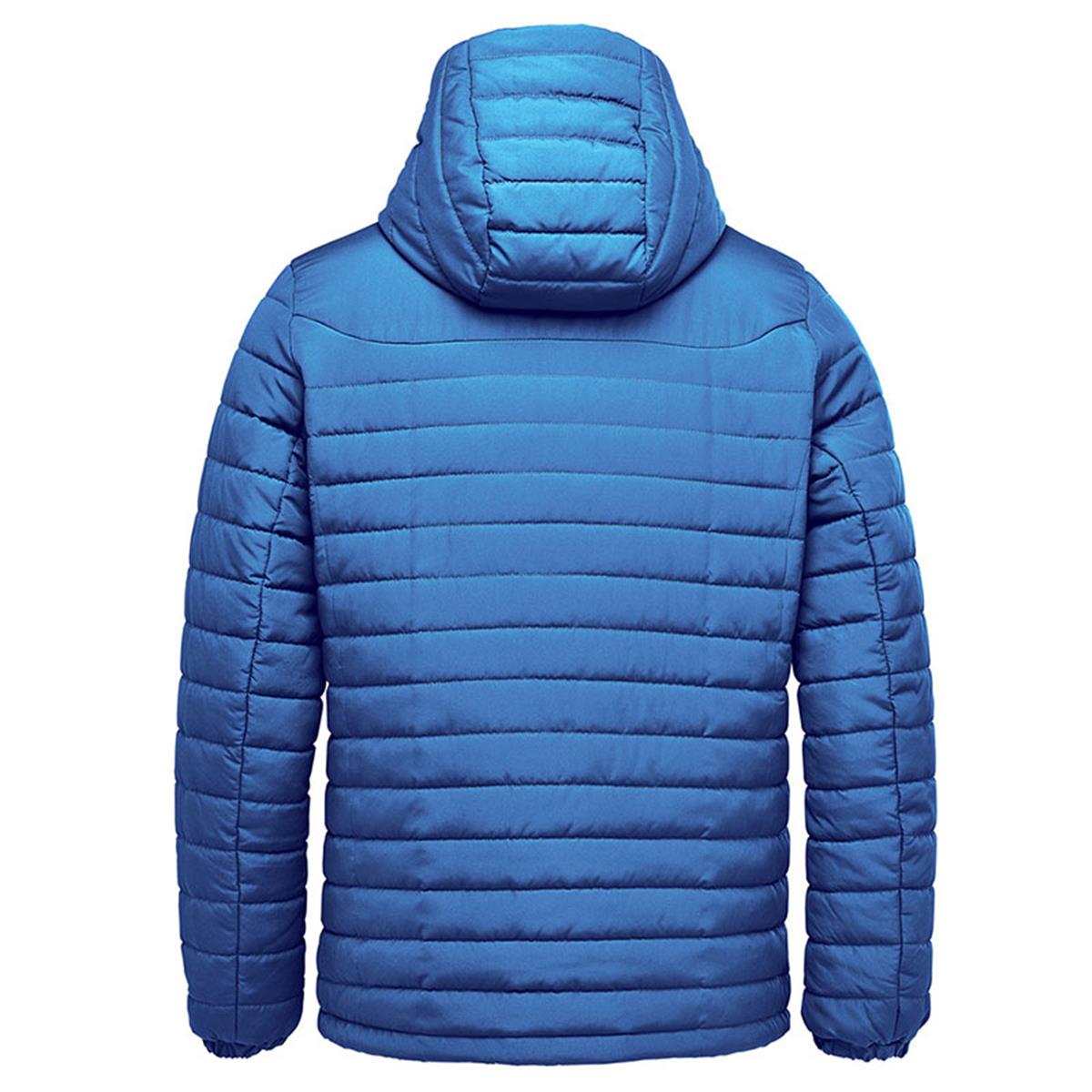 Men's Nautilus Quilted Hoody - Azure Blue - Back