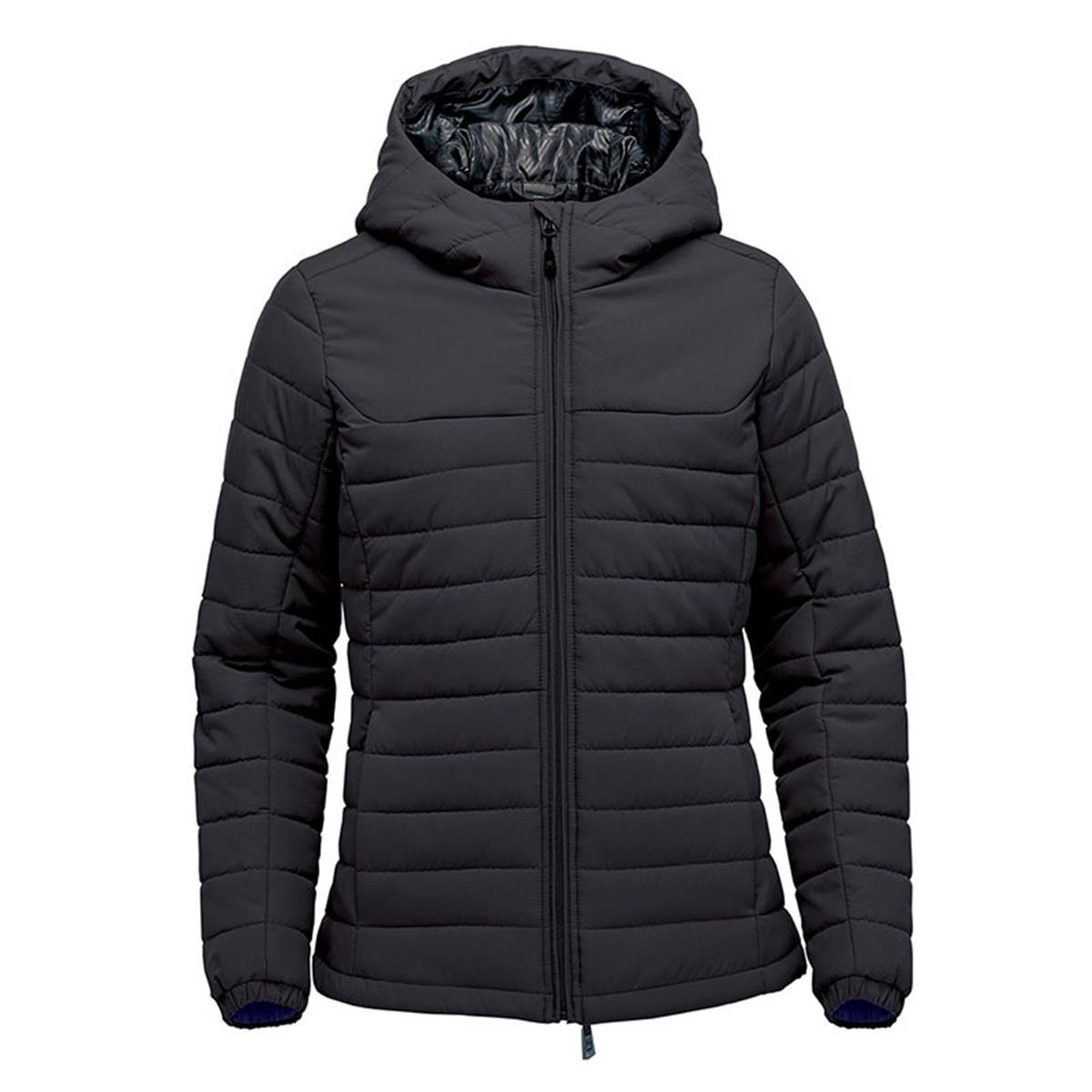 Women's Nautilus Quilted Hoody - Black - Front