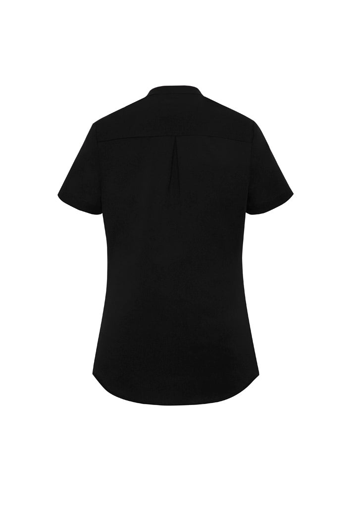 Juliette Womens Short Sleeve Blouse - Black - Back