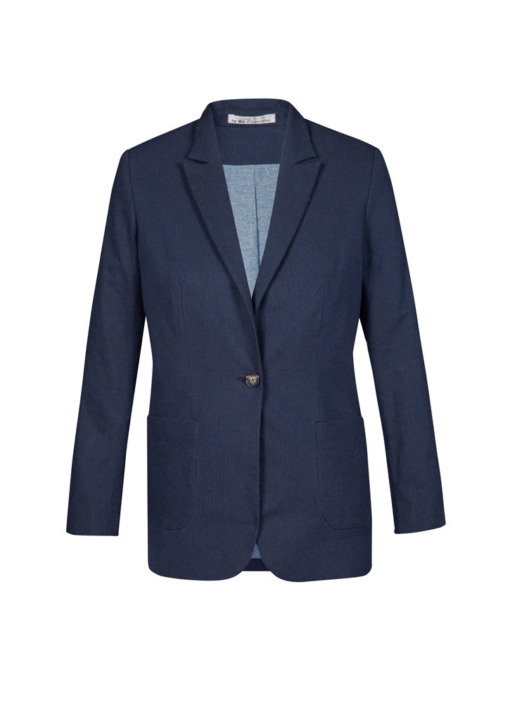Arden Womens Blazer - Navy - Front