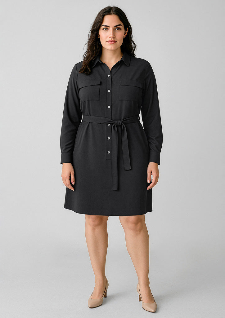Chloe Womens Dress - Black - Model