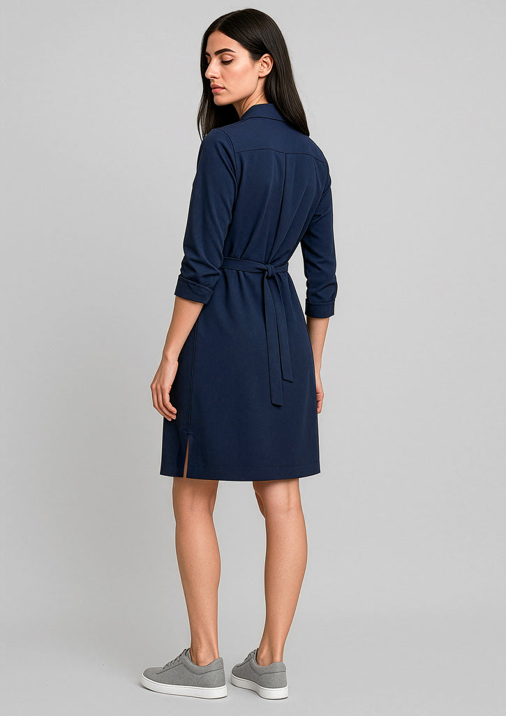 Chloe Womens Dress - Navy - Model