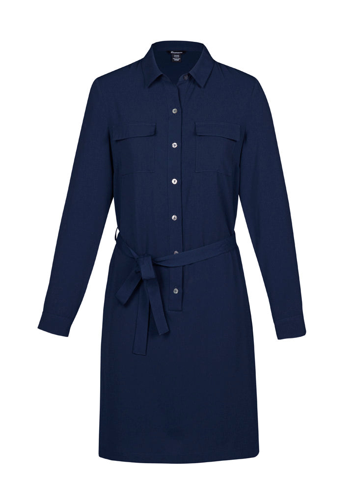 Chloe Womens Dress - Navy - Front