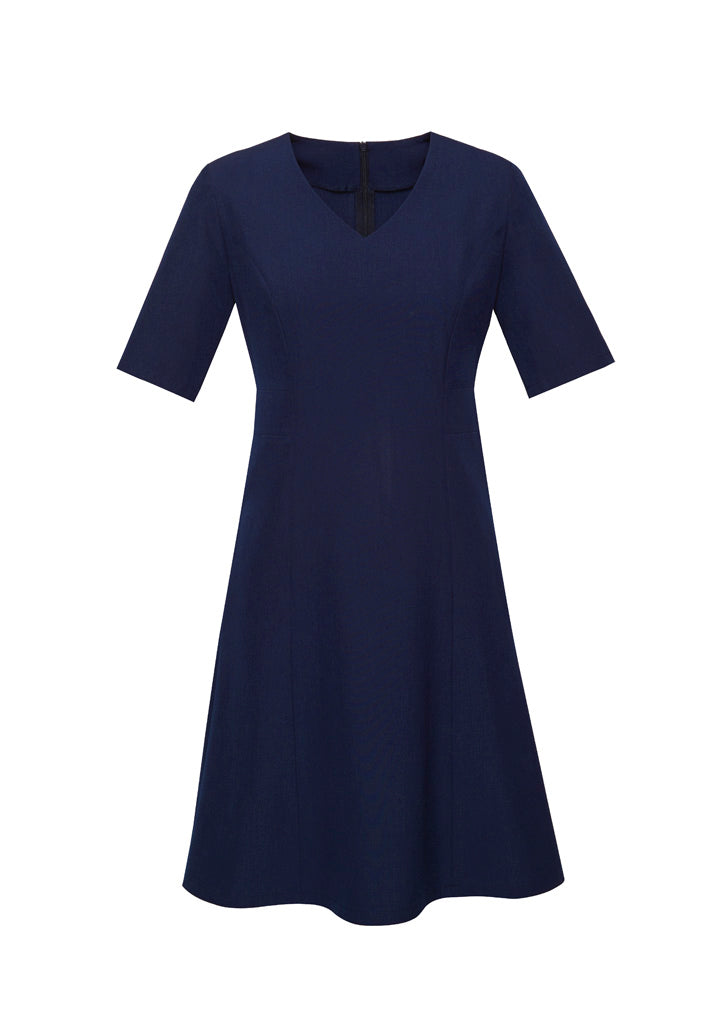 Siena Womens Extended Short Sleeve Dress - Marine - Front