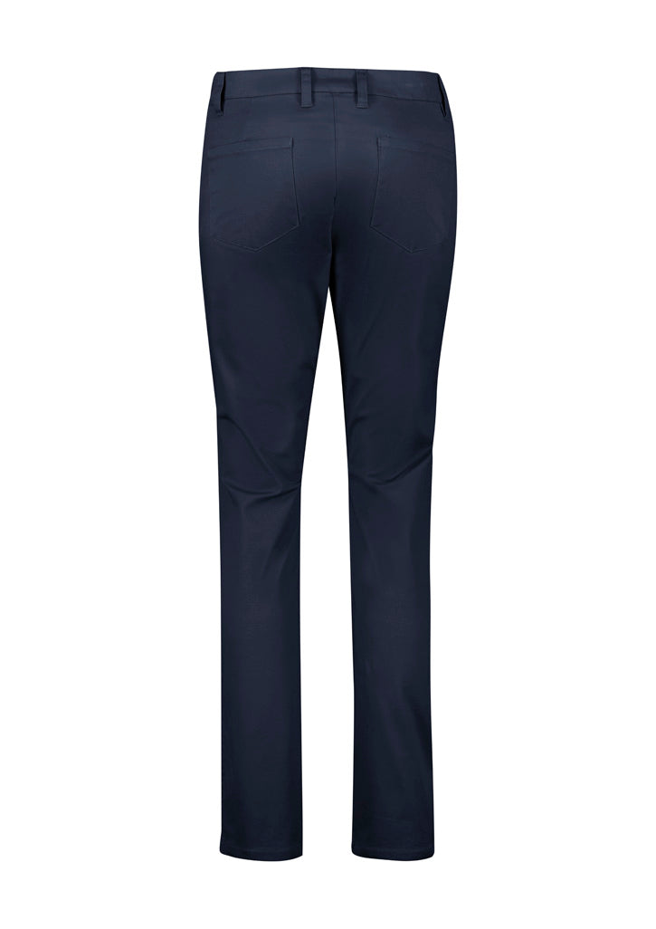 Traveller Womens Slim Leg Stretch Chino Pant - Navy - Back