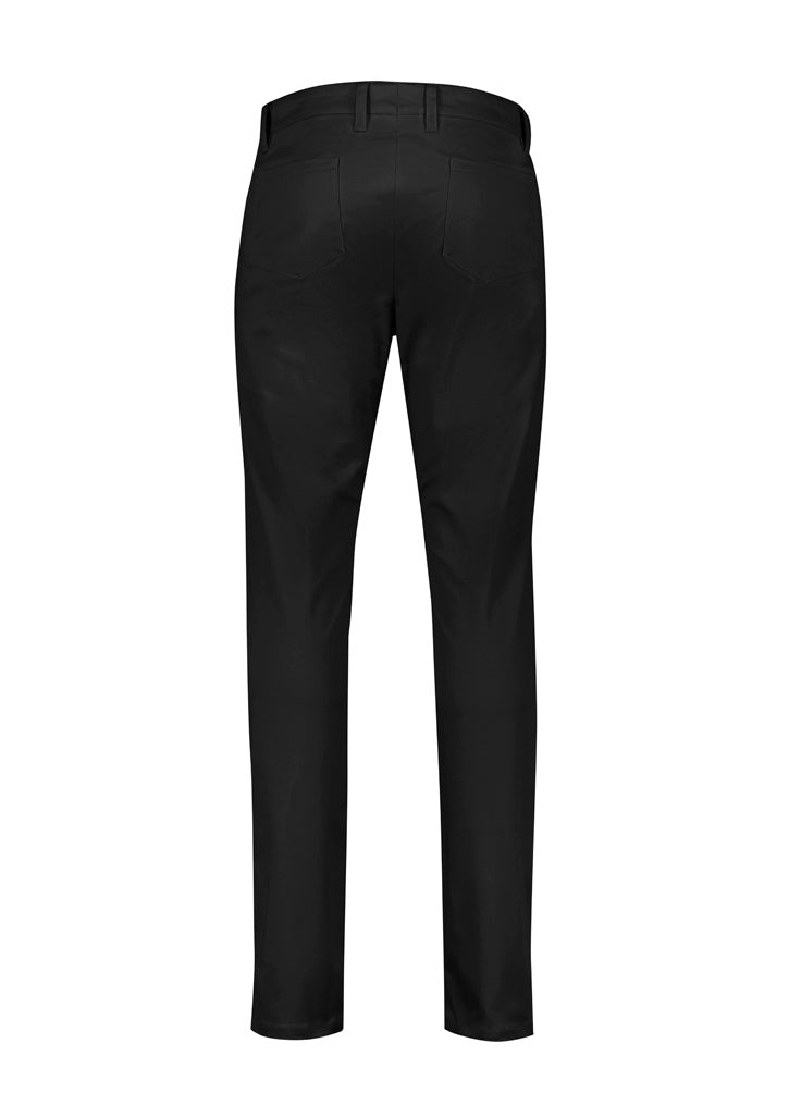 Traveller Mens Tapered Stretch Chino Pant - Black - Back