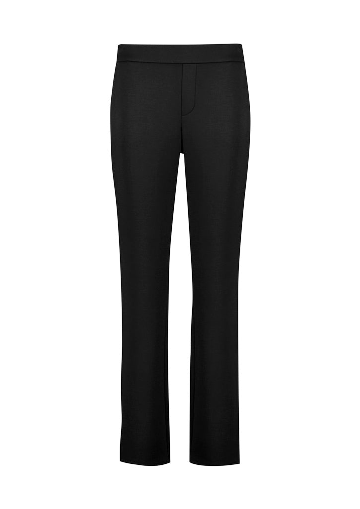 Scuba Ponte Womens Mid-rise Pull-on Pant - Black - Front