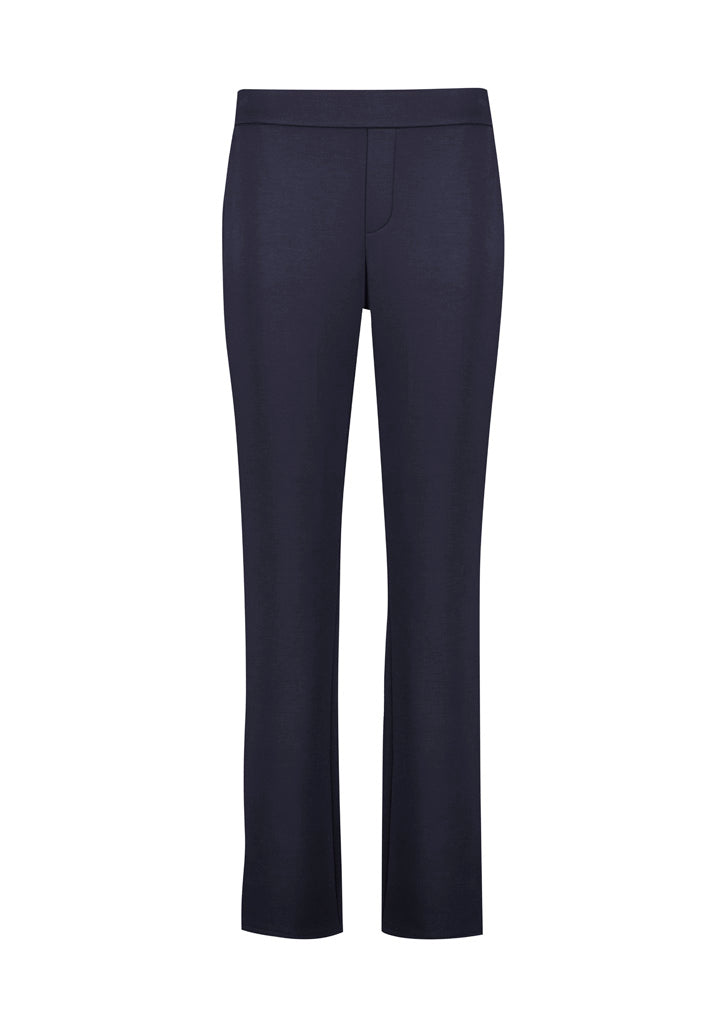 Scuba Ponte Womens Mid-rise Pull-on Pant - Navy - Front