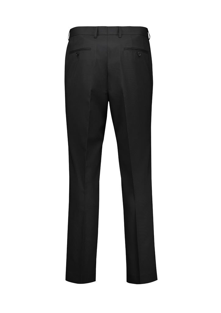 Renew Mens Slim Fit Flat Front Pant - Pencil Black - Back